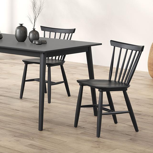 Beale Dining Table Walnut & Black - Visions in Furniture (La Mirada, CA)
