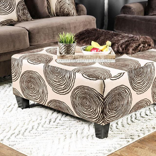 Bonaventura Brown Ottoman - Visions in Furniture (La Mirada, CA)