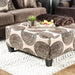 Bonaventura Brown Ottoman - Visions in Furniture (La Mirada, CA)