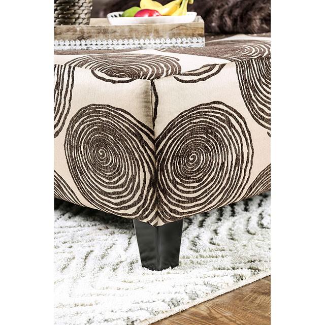 Bonaventura Brown Ottoman - Visions in Furniture (La Mirada, CA)