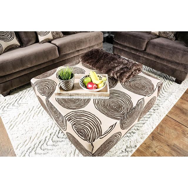 Bonaventura Brown Ottoman - Visions in Furniture (La Mirada, CA)