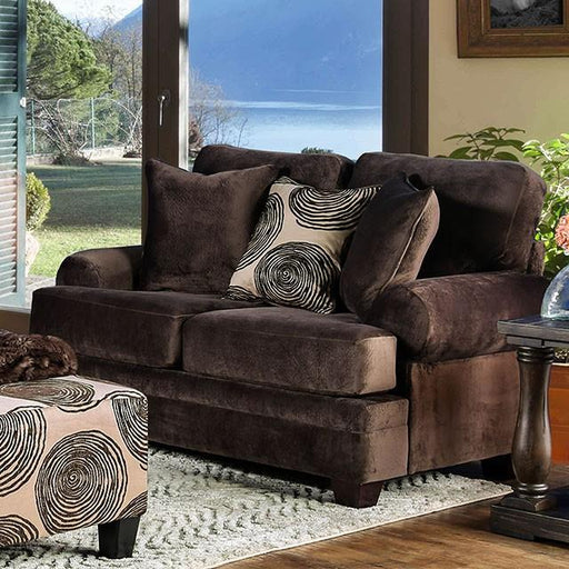 Bonaventura Brown Love Seat - Visions in Furniture (La Mirada, CA)