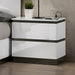 BIRSFELDEN Night Stand w/ USB, White - Visions in Furniture (La Mirada, CA)