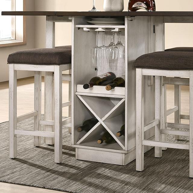 BINGHAM Counter Ht. Table w/ 2 x 15" Leaves - Visions in Furniture (La Mirada, CA)