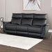 Bienne Sofa Manual Recliner White & Black - Visions in Furniture (La Mirada, CA)