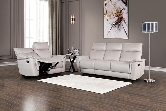 Bienne Recliner Chair White & Black - Visions in Furniture (La Mirada, CA)