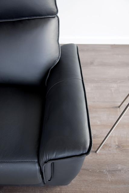 Bienne Recliner Chair White & Black - Visions in Furniture (La Mirada, CA)