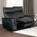 Bienne Loveseat Manual Recliner White & Black - Visions in Furniture (La Mirada, CA)