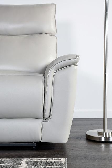 Bienne Loveseat Manual Recliner White & Black - Visions in Furniture (La Mirada, CA)