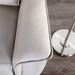 Bienne Loveseat Manual Recliner White & Black - Visions in Furniture (La Mirada, CA)