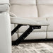 Bienne Loveseat Manual Recliner White & Black - Visions in Furniture (La Mirada, CA)