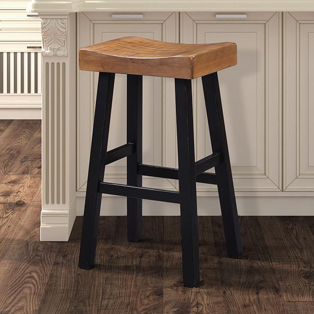 Biasca 29" Stool (2/CTN) White, Brown, & Black - Visions in Furniture (La Mirada, CA)