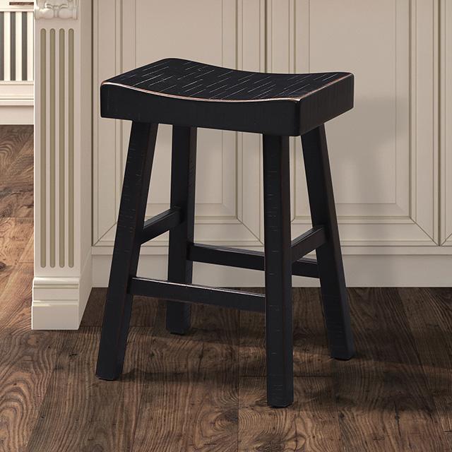Biasca 24" Stool (2/CTN) White, Brown, & Black - Visions in Furniture (La Mirada, CA)