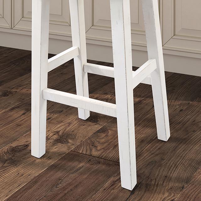 Biasca 29" Stool (2/CTN) White, Brown, & Black - Visions in Furniture (La Mirada, CA)