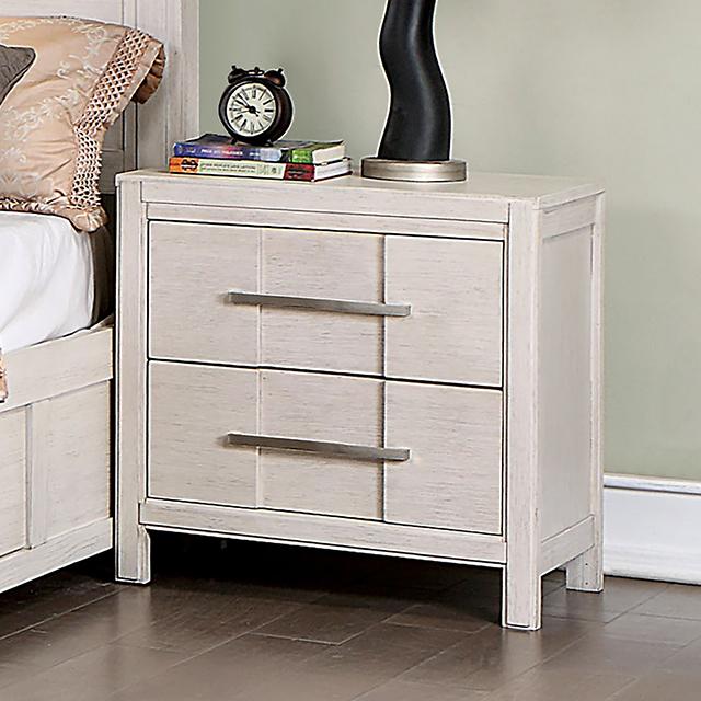 Berenice Espresso Night Stand White, Gray, & Espresso - Visions in Furniture (La Mirada, CA)
