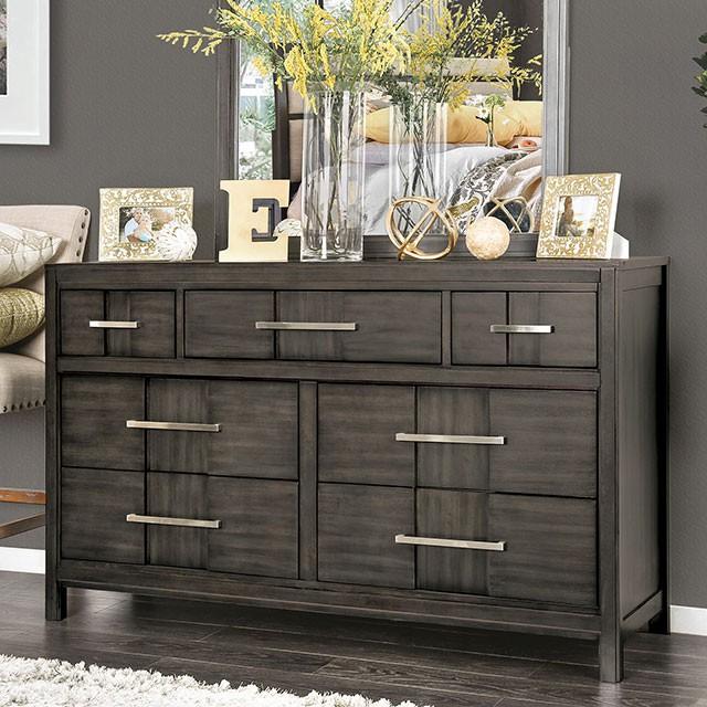 Berenice Dresser White, Gray, & Espresso - Visions in Furniture (La Mirada, CA)