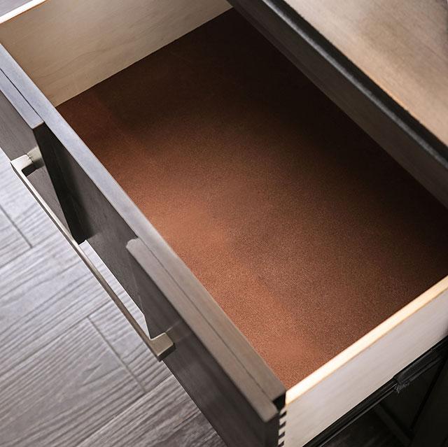 Berenice Espresso Night Stand White, Gray, & Espresso - Visions in Furniture (La Mirada, CA)