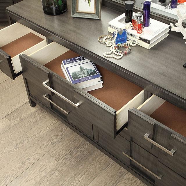 Berenice Espresso Night Stand White, Gray, & Espresso - Visions in Furniture (La Mirada, CA)
