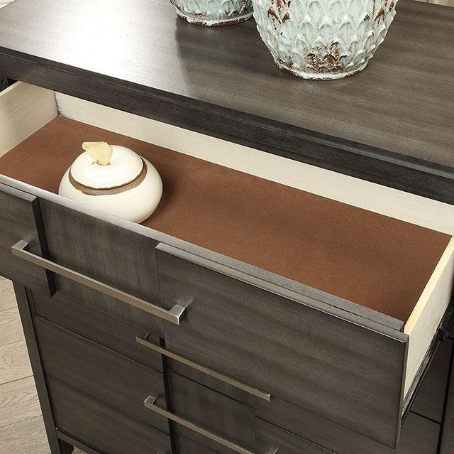 Berenice Espresso Night Stand White, Gray, & Espresso - Visions in Furniture (La Mirada, CA)