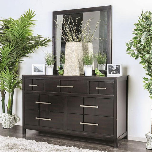 Berenice Dresser White, Gray, & Espresso - Visions in Furniture (La Mirada, CA)
