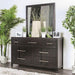 Berenice Dresser White, Gray, & Espresso - Visions in Furniture (La Mirada, CA)