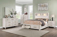 Berenice Espresso Night Stand White, Gray, & Espresso - Visions in Furniture (La Mirada, CA)