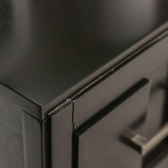 Berenice Espresso Night Stand White, Gray, & Espresso - Visions in Furniture (La Mirada, CA)