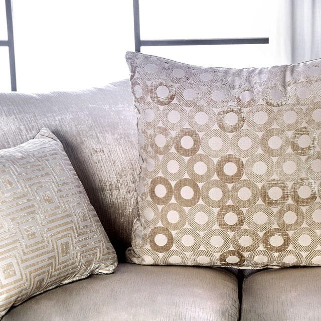 Benigno Love Seat Silver & Gray - Visions in Furniture (La Mirada, CA)