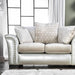 Benigno Love Seat Silver & Gray - Visions in Furniture (La Mirada, CA)