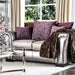 Benigno Love Seat Silver & Gray - Visions in Furniture (La Mirada, CA)