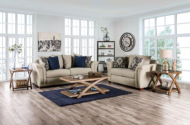 BELSIZE Sofa, Beige/Navy - Visions in Furniture (La Mirada, CA)