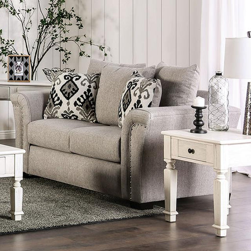 BELSIZE Loveseat Grey, Beige, & Choclate - Visions in Furniture (La Mirada, CA)