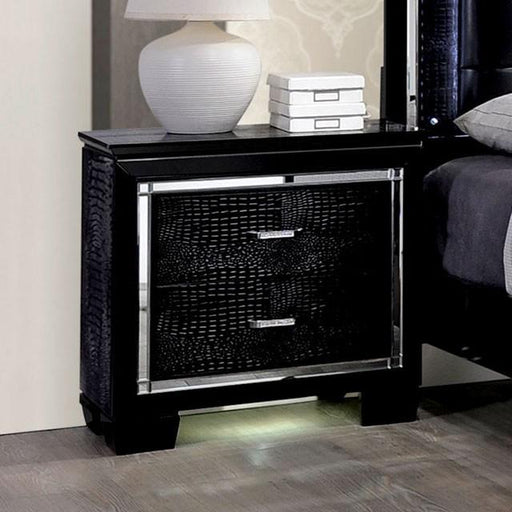 BELLANOVA Black Night Stand - Visions in Furniture (La Mirada, CA)