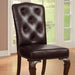 Bellagio Brown Cherry/Pattern Leatherette Side Chair (2/CTN) - Visions in Furniture (La Mirada, CA)