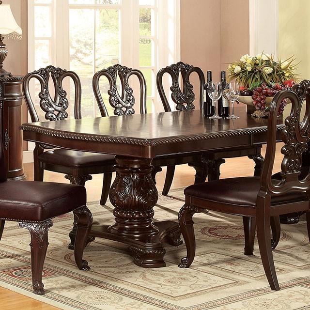 Bellagio Brown Cherry Dining Table w/ 2 Leaves - Visions in Furniture (La Mirada, CA)