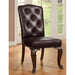 Bellagio Brown Cherry/Pattern Leatherette Side Chair (2/CTN) - Visions in Furniture (La Mirada, CA)
