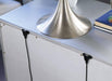 BELLADONNA Night Stand w/ LED & USB, Silver - Visions in Furniture (La Mirada, CA)