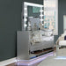 BELLADONNA Dresser w/ LED, Silver - Visions in Furniture (La Mirada, CA)