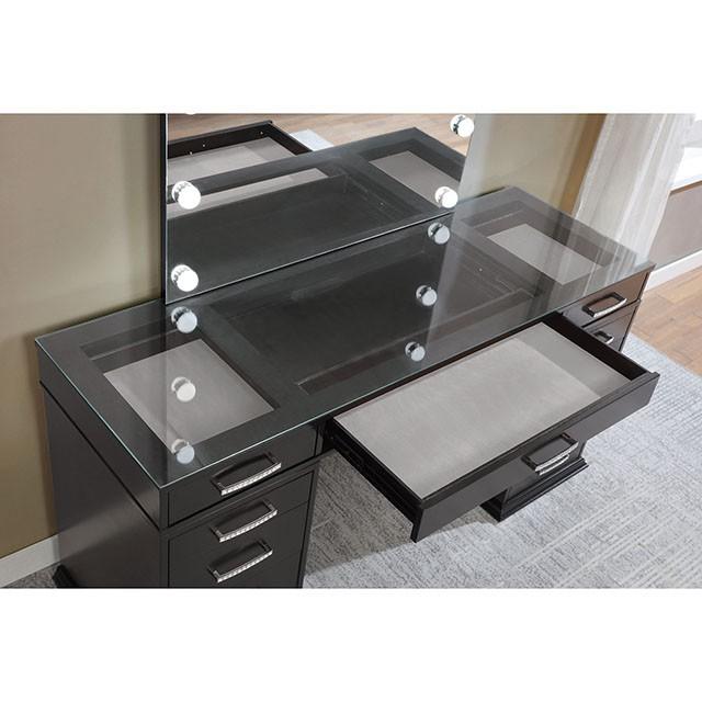 VALENTINA Vanity Set, Gray - Visions in Furniture (La Mirada, CA)