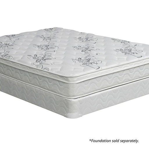 JALEN White 9" Euro Top Mattress, E.King - Visions in Furniture (La Mirada, CA)