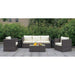 Ilona Brown/Beige Ottoman - Visions in Furniture (La Mirada, CA)