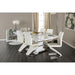 Midvale White/Chrome Dining Table - Visions in Furniture (La Mirada, CA)