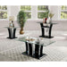 Staten Glossy Black/Chrome End Table - Visions in Furniture (La Mirada, CA)