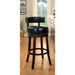 SHIRLEY Dark Oak/Black 24" Bar Stool - Visions in Furniture (La Mirada, CA)