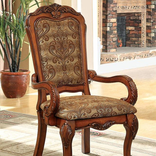 Medieve Antique Oak Arm Chair (2/CTN) - Visions in Furniture (La Mirada, CA)