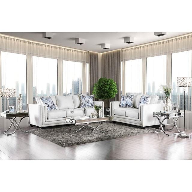 Ilse Off-White/Blue Sofa - Visions in Furniture (La Mirada, CA)