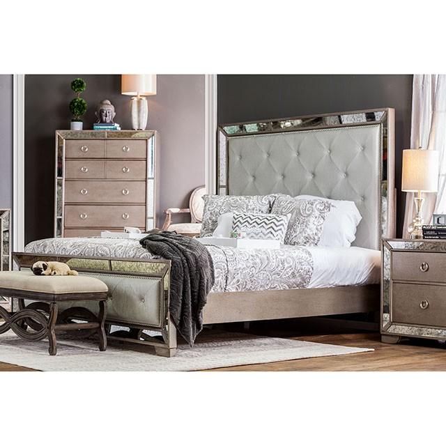 LORAINE Cal.King, E.King, & Queen Bed - Visions in Furniture (La Mirada, CA)