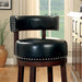 SHIRLEY Dark Oak/Black 24" Bar Stool - Visions in Furniture (La Mirada, CA)