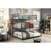 Olga III Sand Black Twin/Full/Queen Bunk Bed - Visions in Furniture (La Mirada, CA)