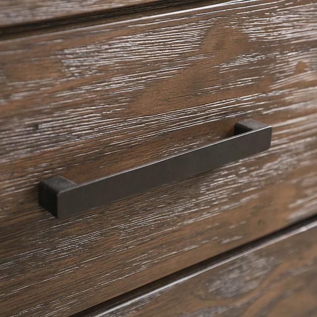 Rexburg Wire-Brushed Rustic Brown Night Stand - Visions in Furniture (La Mirada, CA)